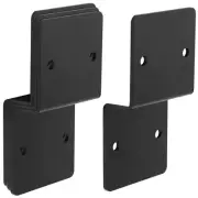 4 PCS Deck Joist Tie, Black Pergola Brackets, 6" Post to Beam Support, Z Brac...