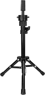 Mannequin Head Stand, Adjustable Cosmetology Wig Stand Tripod, Non Slip Base Training Tripod, Mannequin Head Stand Metal Mini Wig Head Stand for Hairdressing Training
