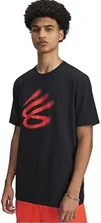 [Under Armour] Curry Playable 1 Short Sleeve T-Shirt 2XL, Black/Fire, XX-Large