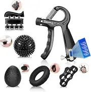 Grip Strength Trainer, Hand Grip Exerciser Strengthener with Adjustable Resistance 11-132 Lbs (5-60kg), Hand Exerciser for Muscle Building and Injury Recover, Forearm Strengthener Athletes, Fitness Enthusiast & More