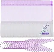 Wakauto 30pcs Empty Lavender Sachets, Gauze Floral Print Cotton Sacks Dried Lavender Craft Bags for Home Perfume, Natural, Fresh Lavender Fragrance Bags for Home Car Accessories (Purple)