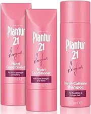 Plantur 21#longhair Shampoo and Conditioner Set for Naturally Long Hair | Nourishes and Repairs Stressed Hair | No Silicones | 1x Shampoo 200ml | 2x Conditioner 175ml