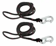 Shock Absorbing Bungee Dock Line Mooring Rope w/ Snap Hook (2 CT)