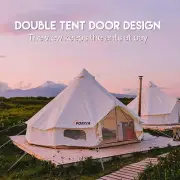 PORIYA Outdoor Regatta Canvas Bell Tent, Luxury Glampinng Yurt Bell Tent