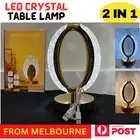 USB LED Crystal Table Lamp Touch Dimmable Bedside Night Light Bedroom Decor Vic
