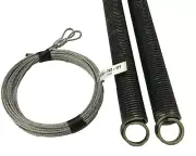 27-48-100lbs 8' Tan Extension Spring Safety Cables Double Loop Ends Garage Door