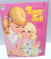 Vtg Learn With Me Timey Tell Paper Doll 1971 Whitman Uncut Paper Dolls