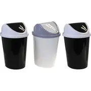 3x Boxsweden Trash Bin 11L w/ Swing Lid Garbage Container Waste Basket Assort.