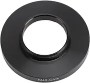 Camera C Mount Lens Adapter Ring, M42 to C CS Adapter Ring, M42x0.75mm Female to C CS Mount Adapter Ring Aluminum Lightweight and Portable for Macro Photography Telescope