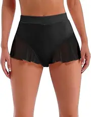 [Generic] Bottoms for Women - Festival Cute High Waisted Bikini Shorts Sheer Mesh Ruffle Dance Skirt Club Mini Hot Pants