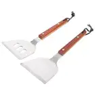 2Pcs Shovel Wooden Turner Kitchen Fish Spatula Flipping Spatula