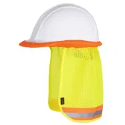 Hi Vis Hard Hat Sun Shade - Cooling Mesh Prevents Heat Fatigue & Offers Sun P...