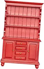 KICHOUSE Doll House Bookcase Mini Cabinet Boys and Girls Room Decor Artistic Bookshelf