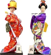 2pcs Japanese Kimono Doll Geisha Figure Ornaments Gift Art Craft Collection/Gift, Home Decorations Geisha Dolls in Beautiful Kimono,#35,12"/4137 (Color : #35, Size : 12")