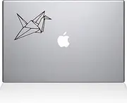 The Decal Guru Paper Crane Decal Vinyl Sticker, 13" MacBook Pro (2015 & Older Models), Brown (1427-MAC-13P-BRO)
