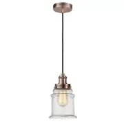 Innovations Edison Canton Mini Pendant, AC Seedy/Bell/BK - 100AC-10BK-1H-AC-G184