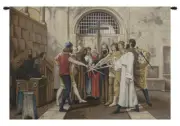 Oath Tapestry Wall Hanging by Mosè Bianchi - Woven in Italy, Christian Art