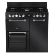 Beko 90cm Freestanding Cooker with Gas Cooktop - Anthracite