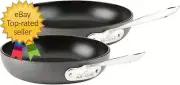 HA1 Hard Anodized Non Stick Fry Pan Set 2 Piece 8 10 Inch Induction Oven Broiler