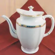 ROYAL CROWN DERBY CARLTON RED Coffee Pot 9.25" tall made England NEW NEVER USED