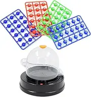 Hellery Bingo Machine Electric Raffle Ball Machine, Night Club Props, Desktop Game Mini Lottery Machine Cage Game for Club KTV Cafe