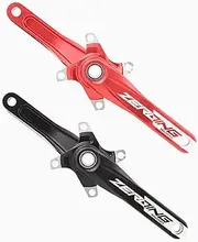 Bicycle Crankset, 1 Pair Bike Crank Arm 170mm Bicycle Aluminum Alloy Hollow Integrated Crank Arm with Bottom Bracket for Mountain Bike