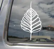 Bodhi Tree Leaf - Buddha Sacred Fig Tree - Auto Window Vinyl Decal Sticker 08020