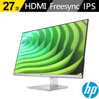 在飛比找momo購物網優惠-【HP 惠普】M27h 27型 平面美型窄邊框螢幕(IPS/