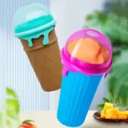 Ice Cream Shape Squeeze Cup Silicone Smoothies Cup Slushy Cup Milkshake