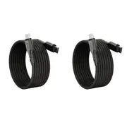2x EFM Mag-Coil 2m Male USB-C Cable Charging Data Cord 100W For Samsung S23+ BK