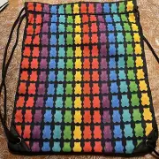 Build A Bear Gummy Bear Drawstring Backpack Carry Bag