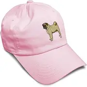 [Speedy Pros] Soft Baseball Cap Pug Dog A Embroidery Dogs Pug Twill Cotton Wolf Dad Hats for Men & Women