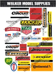 1:18 - 1:24 scale Pre-cut Garage signs/logos Matte stickers/ diorama/model 2