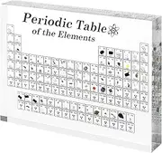 Original Periodic Table with Real Elements Inside, Real Periodic Table of 83 Elements, Acrylic Periodic Table Display with Elements Samples, Chemistry Gifts Crafts Decor for Kids Adults