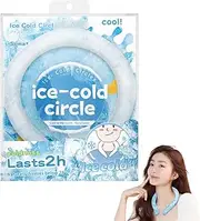 Cooling Tubes for Neck and Face, Reusable Neck Cooling Tube, Frozen Around Necks Cooler Ice Ring for Summer Heat, Coolings Necks Wraps for Hot Weather, Wearable Hands Free Cold Pack(White B)
