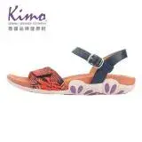 在飛比找遠傳friDay購物優惠-Kimo 自然系山羊皮繫帶涼鞋 女鞋 (橙紅 KBASF04