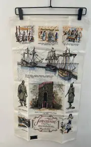 Jamestown VIRGINIA Dish Tea Towel 17x30 First English Settlement Unused Sticker