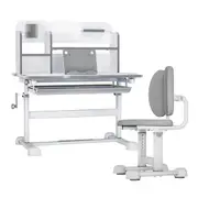 Kids Desk and Chair Set Ergonomic Children Study Writing Table Height Adjustable Stationery Storage Book Shelf Drawer School Student Drawing Learning