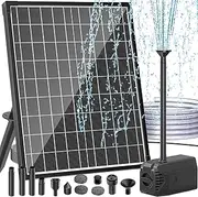 Antfraer Solar Pond Pump, 25W Solar Fountain Pump 410GPH Flow Adjustable with 16.5FT Cord/6.6FT PVC Tubing for Fish Pond Pool Garden Waterfall Hydroponics DIY Water Features