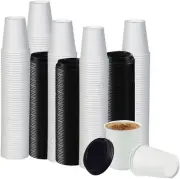 Smygoods 12oz Coffee Cups With Lids, Coffee Cups, & Tea Cups, 100 Pack,