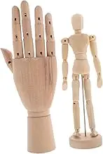 FIXOSHEE 2Pcs Wooden Artist Mannequin Flexible Posing Figures for Sketching Painting and Stop Motion Durable for Enhanced Creative Projects