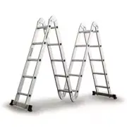 NNEMB 5.8m Multipurpose Ladder Aluminium Extension Folding Adjustable Step