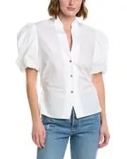Vince Draped Puff Sleeve Blouse