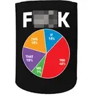 Stubby Holder - F Statistics Rude - Funny Novelty Christmas Gift Joke Beer Can