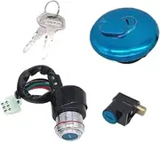 Motorbike Ignition Switch Fuel Gas Cap Cover Steering Lock Key Set Fit for Suzuki GN 125 HJ125 GN125H GN125
