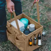 Camping Cooking Utensil Storage Bag Outdoor Hiking Travelling Tableware Large