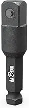 LABEAR- 7/16 hex to 1/2 impact adapter, 7/16 impact driver, 1/2-Inch male square, works with a 7/16-Inch impact driver