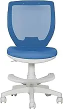 Sekikagu 445228 Study Chair with Hook Back Molded Urethane Seat, Blue Tap