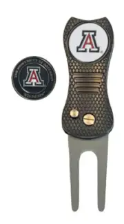 Arizona Wildcats NCAA Golf Ball Marker with Premium Switchblade Divot Tool