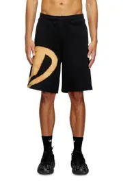 [Diesel] Diesel - Sweat shorts with bleached logo - Shorts - Man - Multicolor 3XL Multicolor